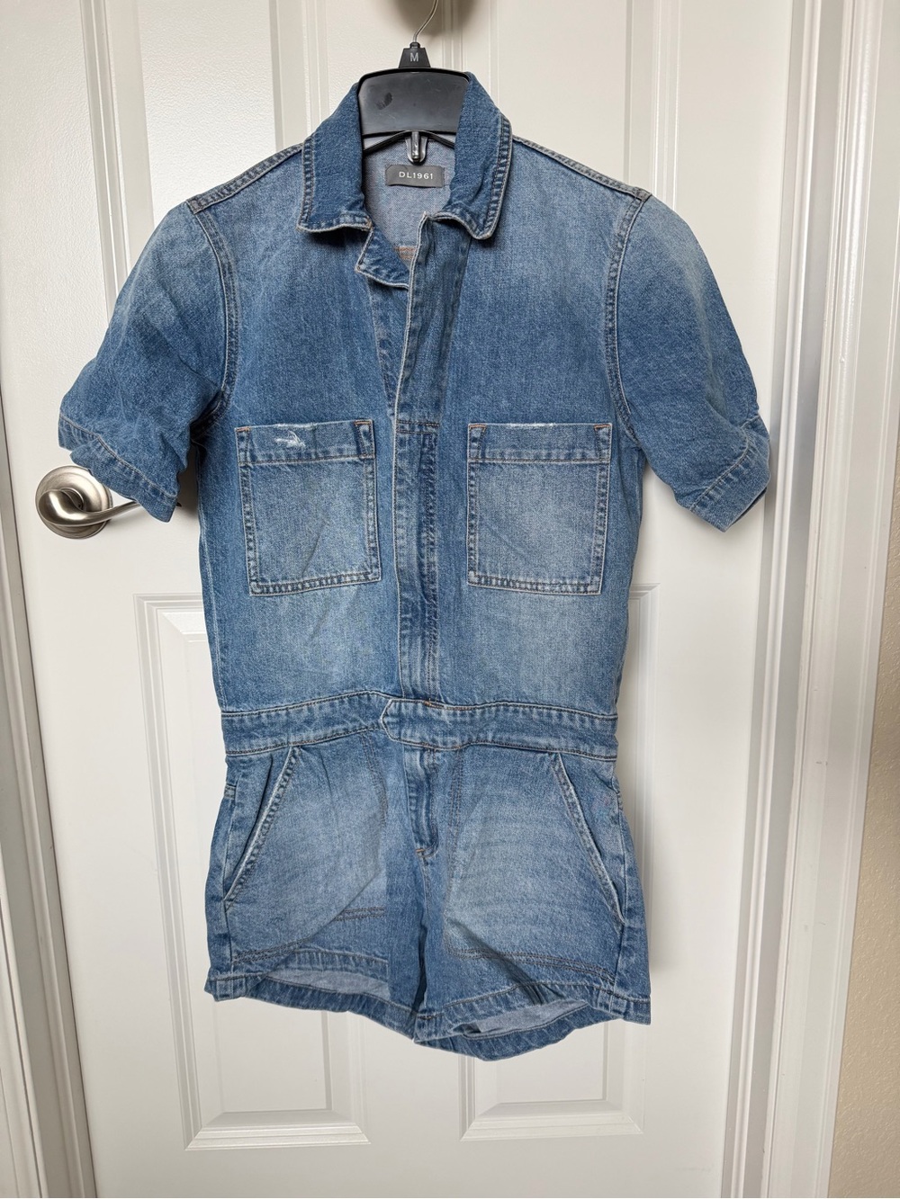DL1961 Hannah Denim Romper Easy Rider Size S woman